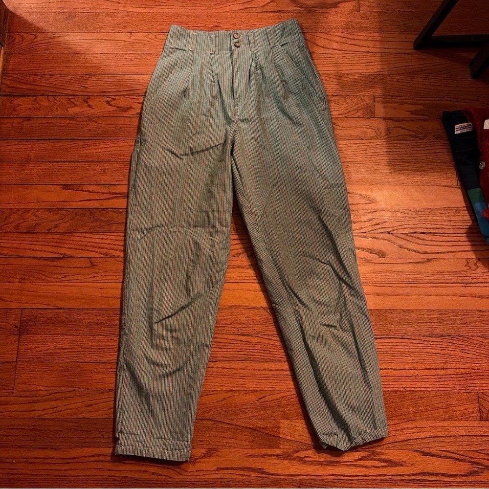 Dickies Men's Green Striped Chinos